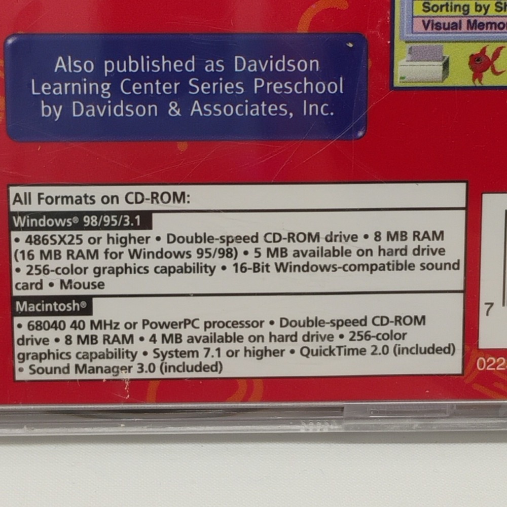 JUMP START PRESCHOOL CD-ROM AGES 2-4 WINDOWS 98/95/ 3.1 MACINTOSH - Picture 3 of 6